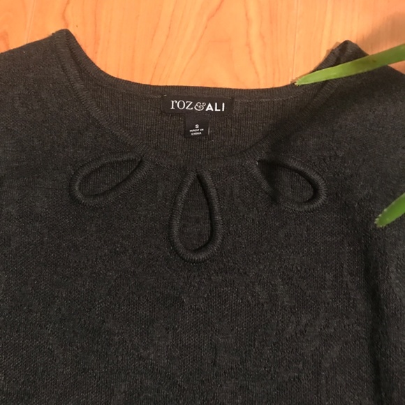 Curvy Dark Grey Chic Office Dress - Picture 2 of 3